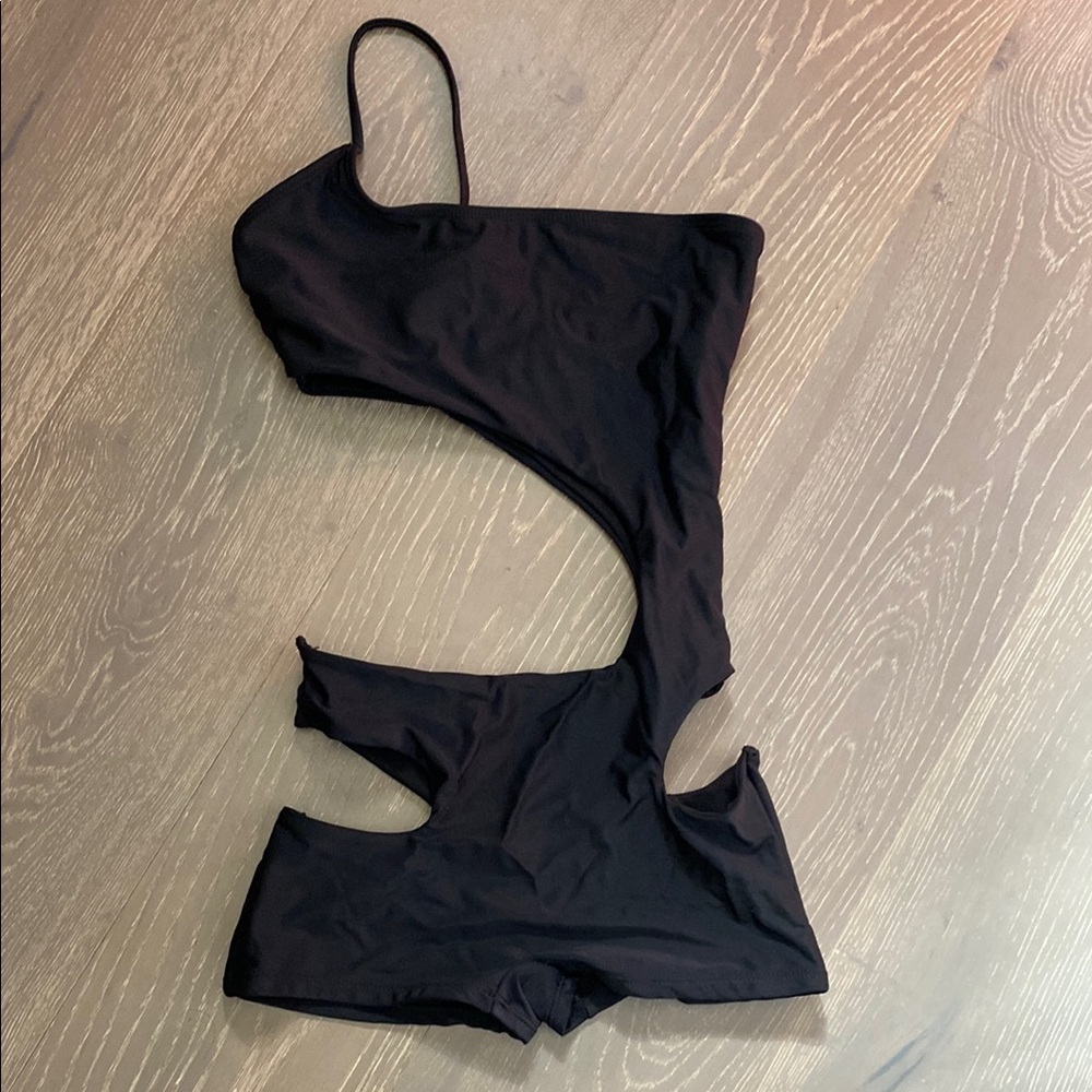Black Cutout One-Piece Swimsuit